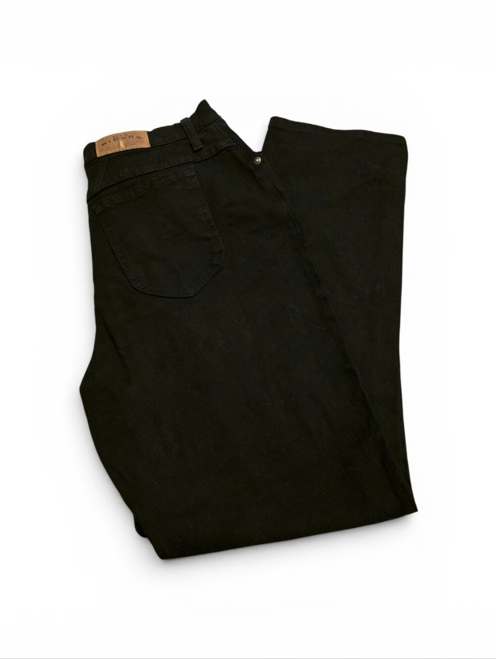RIDERS by LEE Black Denim Jeans Sz 16 M New Without Tags Front Zipper 5 Pocket